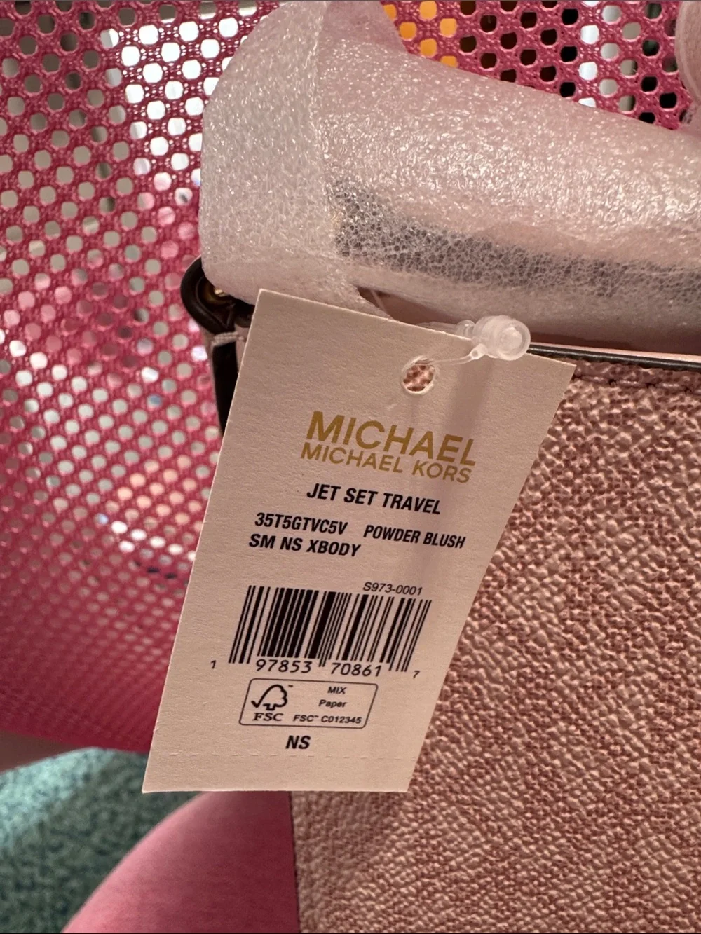 Michael Kors Blush Pink Crossbody with Matching Card Case